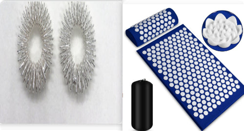 Acupressure Massage Mat With Needles Set Back Massager For Neck Foot Kuznetsov's Applicator Massage Pad Yoga Mat With Pillow